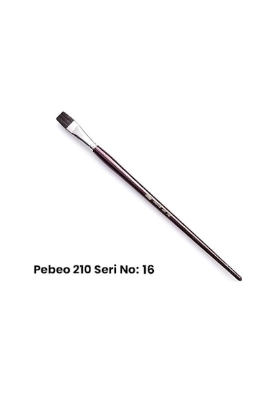 Pebeo 210 Seri Samur Düz Kesik Uçlu Fırça No 16