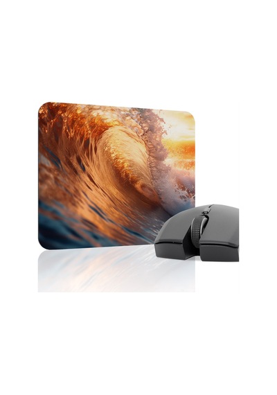 Dalgalar Kaymaz Dikişli Kauçuk Oyuncu Mousepad V1 - 22x18 Gaming Mouse Pad Fare Altlığı