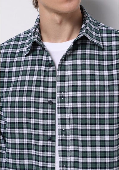 Colin's Colins Regular Fit Shirt Neck Ekoseli Erkek Yeşil Uzun Kol Gömlek Cl1076492 Q1.v2 Grn Yeşil