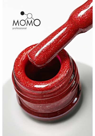 Momo Professional Kalıcı Oje S027 Yoğun Işıltılı Bordo Kırmızı 4 Ml