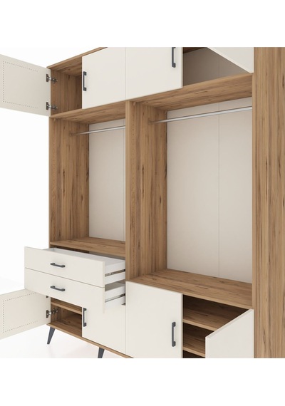 Hyperion Gardrop 7 Raflı 2 Çekmeceli 2 Askılı 176x44x221 Çam-aytaşı Aytaşı Hyperion Gardrop 7 Raflı 2 Çekmeceli 2 Askılı 176x44x221 Çam-aytaşı Aytaşı