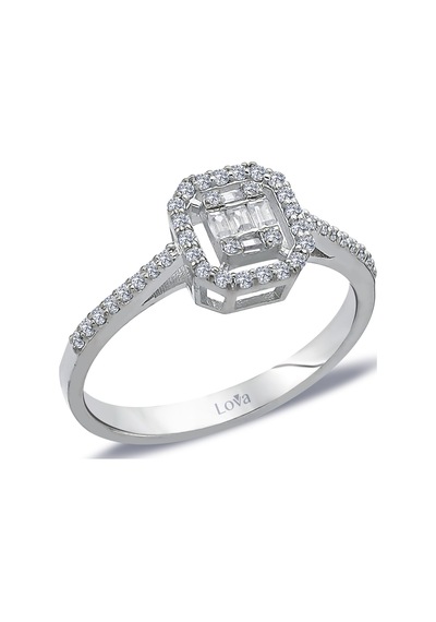 Lova 0,32 Karat Baget Pırlanta Yüzük - 1030279