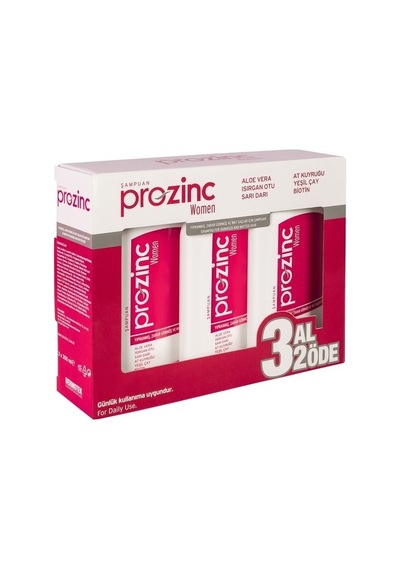 Prozinc Women Kırmızı Set Şampuan 3 x 300 ML