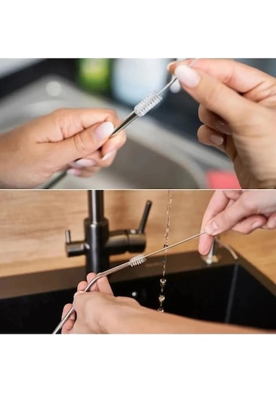 Mithra Life 2 Li Metal Paslanmaz Çelik Pipet Ve Temizleme Fırçası Mıt1116