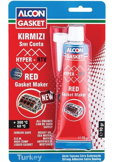 Alcon Hyper-rtv Nötr Sıvı Conta M-3302 Kırmızı 90 Gr