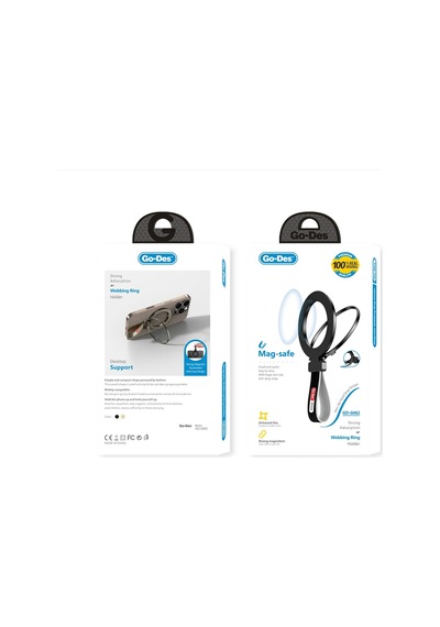 Go Des Gd-g062 2in1 Parmak Ring Stand Telefon Tutucu Siyah