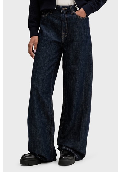 Tommy Jeans Pamuklu Yüksek Bel Geniş Paça Jean Kadın Kot Pantolon Dw0dw23093 1bk Mavi
