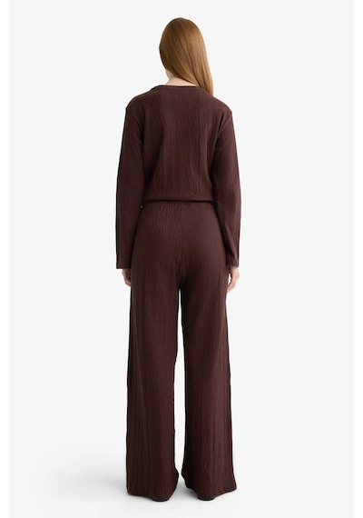 Defacto Wide Leg Geniş Bol Paça Pantolon F6368ax25aubn328 Kahve