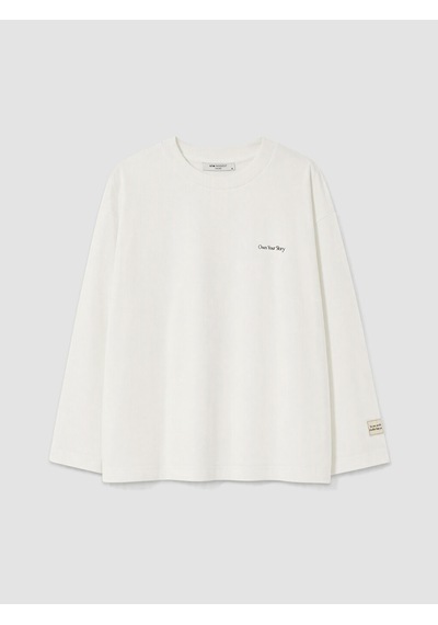Lcw Modest Beyaz Baskılı Oversize Kadın Sweatshirt Tunik