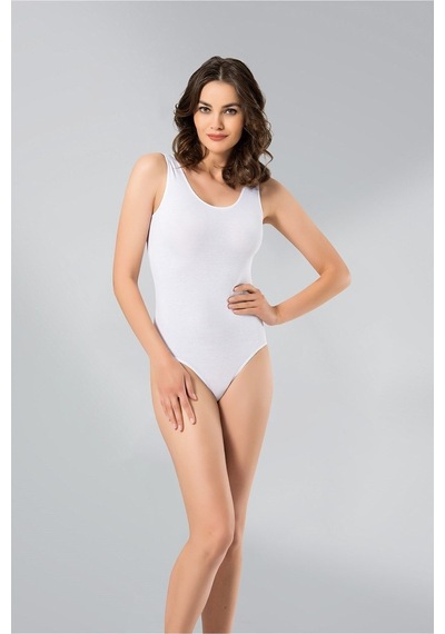 6 Adet Beyaz Renk Ip Askılı Çıtçıtlı Body Pamuklu Elastan 001