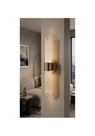 Matrix 8 Led Duvar Apliği Modern Ve Şık Tasarım Aplik Gold Gövde Günışığı Led Gold Kasa Günışığı Led