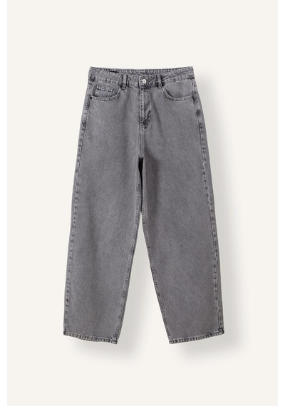 Defacto %100 Pamuk Beş Cepli Super Baggy Fit Jean Pantolon I5932ax26aunm18 Gri-nm18