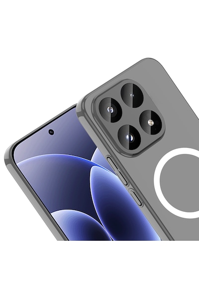 Xiaomi 17 Kılıf Kamera Korumalı M-safe Şarj Özellikli Şeffaf Darbe Emici London Sert Pc Kapak Sadece Kılıf