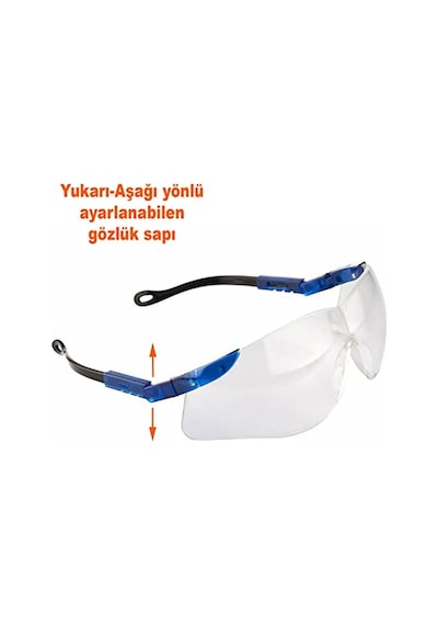Badem10 Bisiklet Gözlüğü Koruyucu Ayarlanabilir Saplı Bisikletçi Gözlük S800 Şeffaf Açık Gri