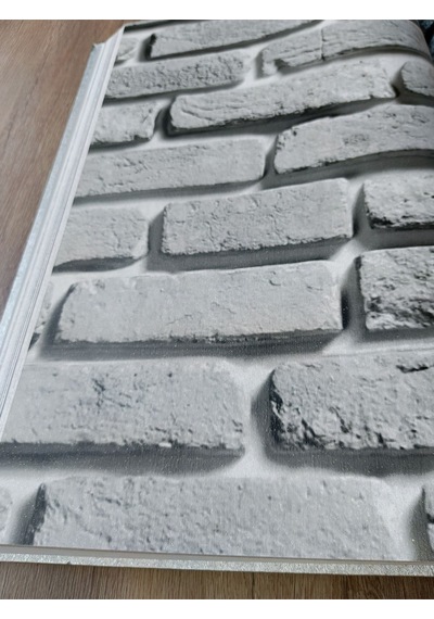 3 Boyutlu Taş Desenli Simli Silinebilir Duvar Kağıdı 16 M² Diğer