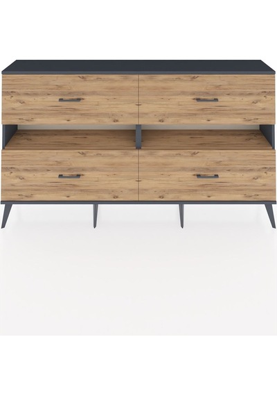 Arges Konsol 2 Raflı 4 Çekmeceli 176x30x99 Antrasit-çam Atlas Çam/atlas Çam - Antrasıt Arges Konsol 2 Raflı 4 Çekmeceli 176x30x99 Antrasit-çam Atlas Çam/atlas Çam - Antrasıt