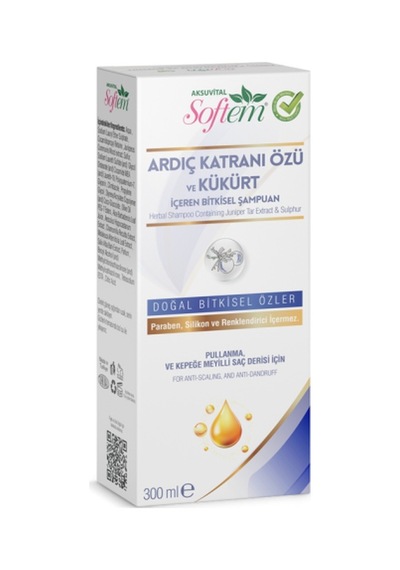 Softem Ardıç Katranı Özü Ve Kükürt Bitkisel Şampuan 300 Ml 20'li Paket