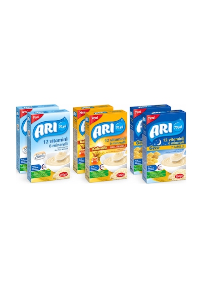 Arı Mama Pirinç Unu 250 Gr Sade - Ballı İrmikli Ve 7 Tahıllı Gece 6 Lı Karma Paket