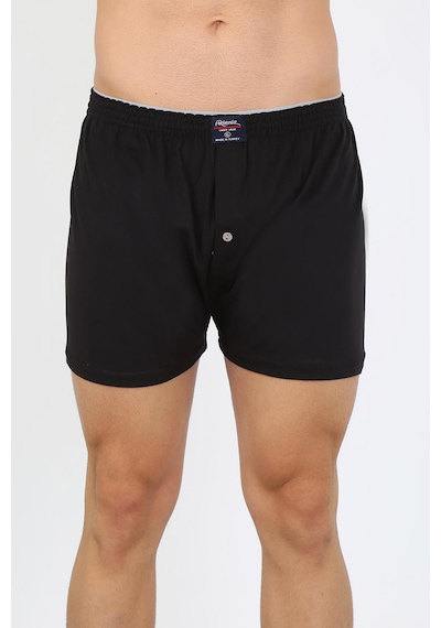 İbrahim Burak Etiler Collection Moda Çizgi Erkek Penye Boxer Siyah 40091