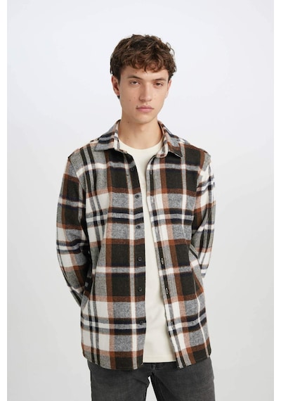 DeFacto Regular Fit Kareli Oduncu Flanel Uzun Kollu Gömlek S9275AZ24AUKH406 DeFacto Regular Fit Kareli Oduncu Flanel Uzun Kollu Gömlek S9275AZ24AUKH406