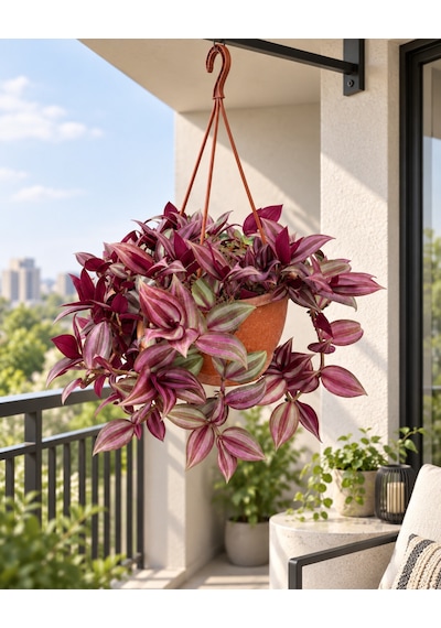 Makrome Telgraf Çiçeği Mor - Balkon Teras Bitkisi
