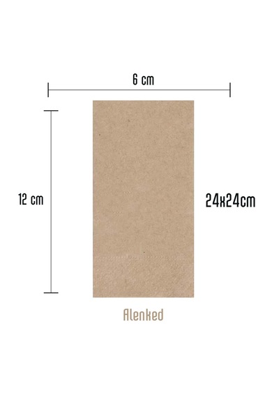 Kraft Peçete 24x24 Garson Katlama 100'lü Açık Kum