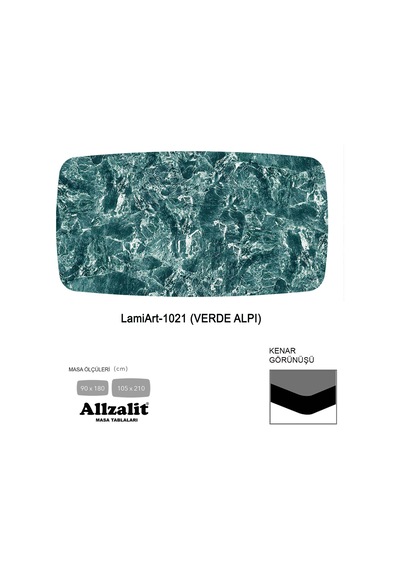 Lamiart Masa Tablası 105x210 - Dclamart-1021 - Verdı Alpı Çok Renkli