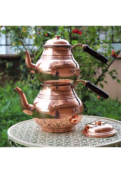 4.3 Lt Battal Dövme Bakır Çaydanlık