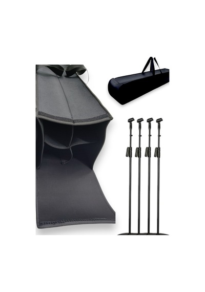 4 Lü Mikrofon Ayaklık Sehpası Için Soft Case Çanta