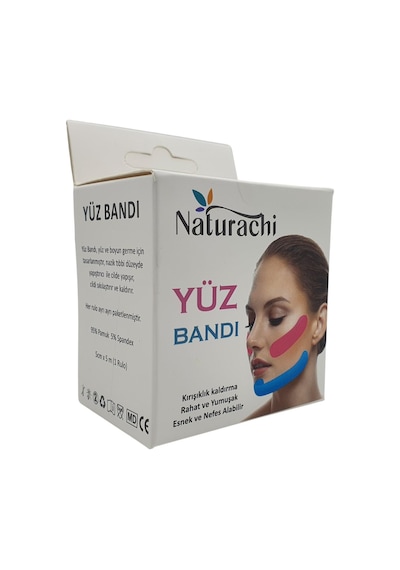 Beauty Tape Yüz Yogası İçin Face Tape Yüz Germe Bandı Bej Renk