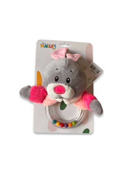 Pl50191 15cm Şeffaf El Çıngırağı Peluş Çıngırak Çok Renkli