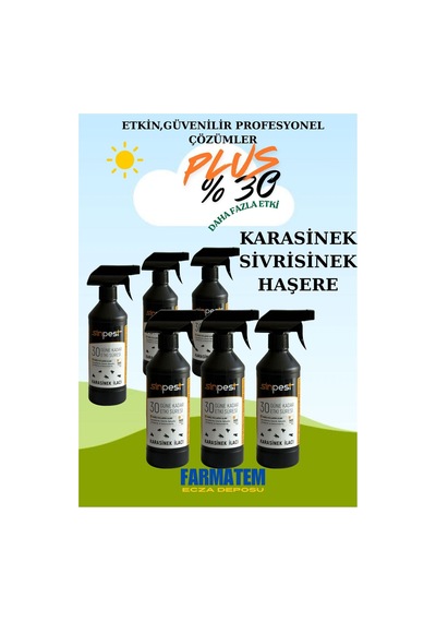 % 30 Daha Etkili 6 Adet 500ml Karasinek Sivir Ve Haşere