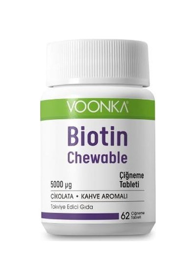 Voonka Biotin 5000 Mcg 62 Çiğneme   Tableti