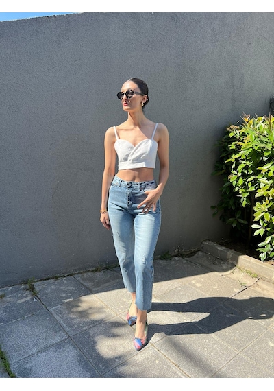 Lavessa Beyaz Crop Büstiyer -228 Beyaz
