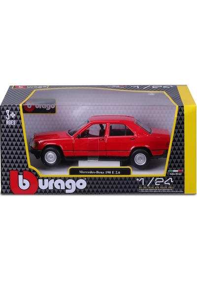 Bburago Mercedes Benz 190 E 2.6 1/24 Kırmızı Model Araba