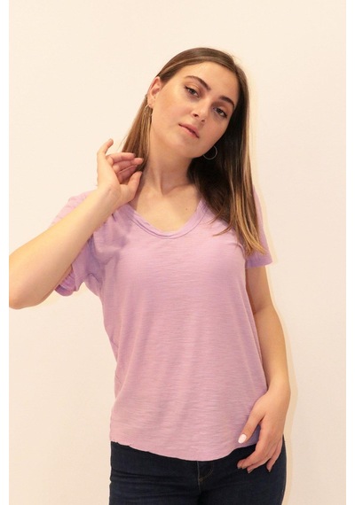 Rich Kadın Organik V Yaka T-shirt %100 Pamuk Tişört Çok Renkli