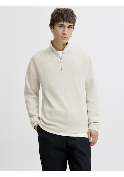 Jack & Jones Jprblamılano Stıtch Knıt Half Zıp Sn Cloud Dancer Cloud Dancer