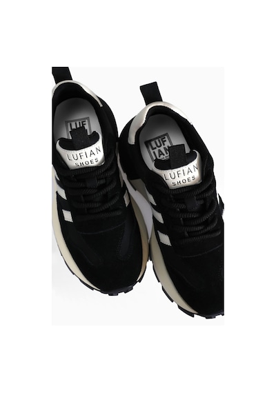 Lufian 122230053 Tatum Kadın Hakiki Deri Klasik Sneaker Siyah Siyah
