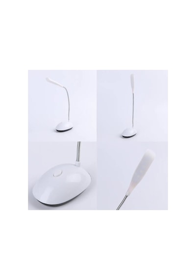 Portatif Taşınabilir Pilli Masa Lambası Beyaz Led Işıklı Mini Masa Lambası Beyaz Beyaz