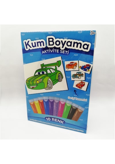 Fırtına Yarışçı Araba Kum Boyama Aktivite Seti