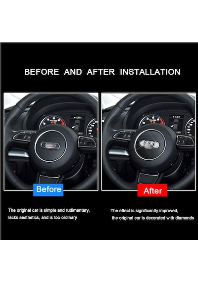Audi Taşlı Direksiyon Logosu Kristal Audi Stone Steering Wheel