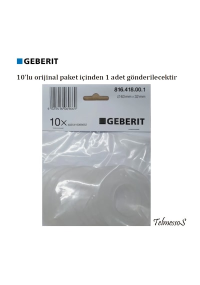 Geberit 816.418.00.1 12cm Rezervuar Boşalma Contası Şeffaf