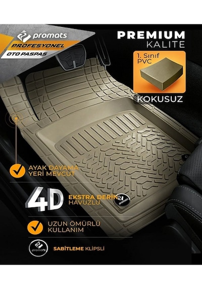 Bermot Hyundai İ30 2012-2016 4d Oto Paspas Profesyonel Bej