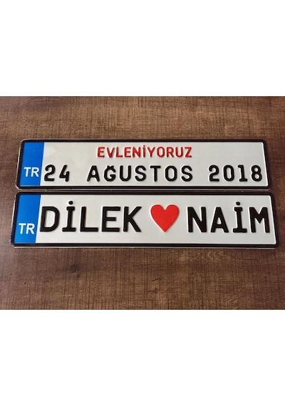 Düğün Plakası, Gelin Araba Plakası, 1 Adet 317942529