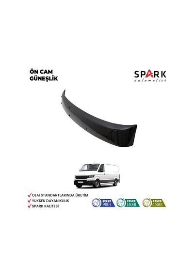 Volkswagen Crafter 2018- Yılı Ve Sonrası Uyumlu Ön Cam Güneşliği Siyah