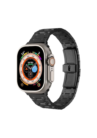 Apple Watch 7 45mm Zore Krd-83 Metal Kordon Pembe