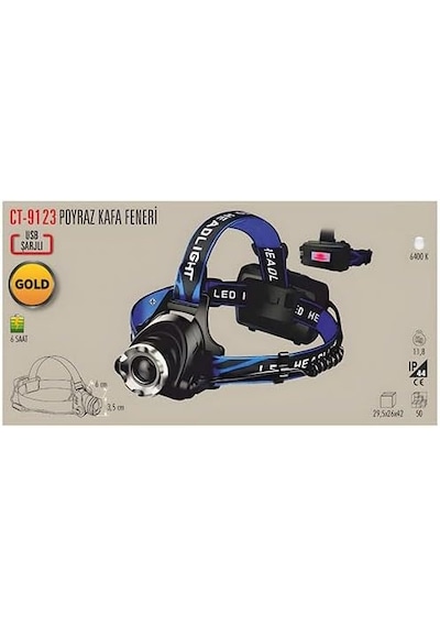 Ct 9123 Poyraz Led Kafa Feneri