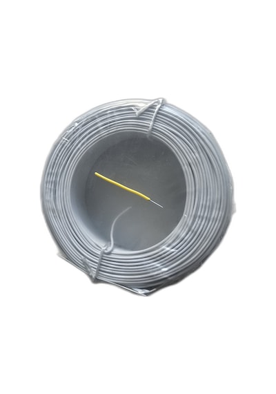 Tek Damarlı Kalaylı Tam Bakır Zil Teli Montaj Teli 0.50 Mm 100 Metre Beyaz Zil Kablosu
