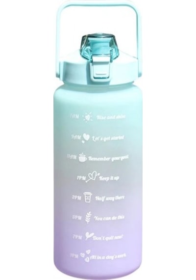 Yukka 2L Taşınabilir Su Şişesi - Mor/Mavi