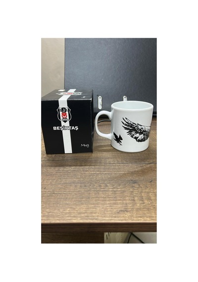 Lisanslı Taraftar Seramik Kupa Siyah Beyaz